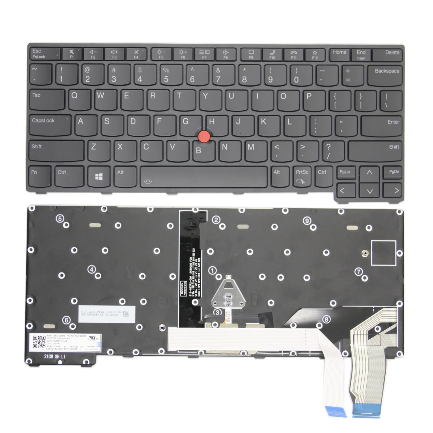 Imagem -04 - Lenovo-teclado para Notebook Original dos Eua 100 Novo Thinkpad Lenovo x1 Nano Gen1 x1 Nano Gen2 X13 Gen1 X13 Gen2