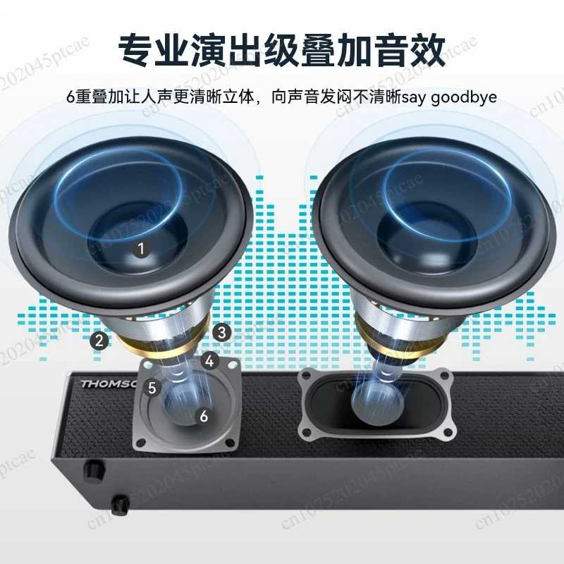 TV Audio Echo Wall Active Subwoofer Set Bluetooth Speaker 3D Surround 2.1 with Projector