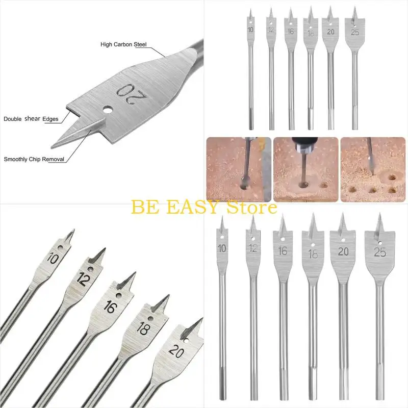 

E28f 6pcs Высокоуглерое стали стали плоской древесины.