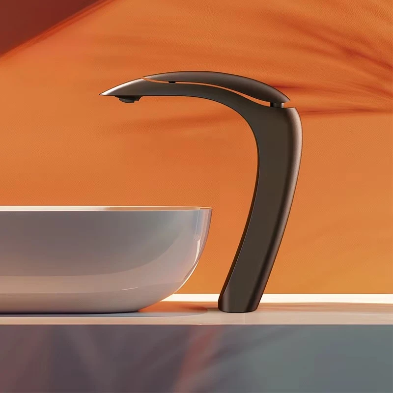 

Wholesale Luxury Copper Body Single Rod Chrome Plated Bathroom Basin Faucet