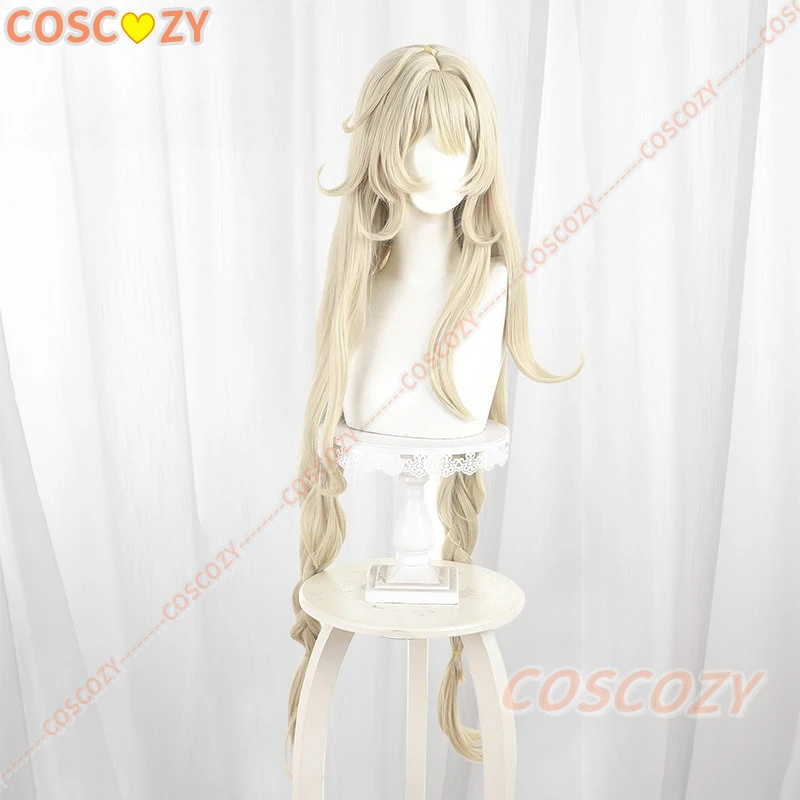 Genshin Impact Alice Cosplay perruque 120 cm blond clair cheveux longs jeu fête d'halloween pour femmes filles jeu de rôle accessoires carnaval