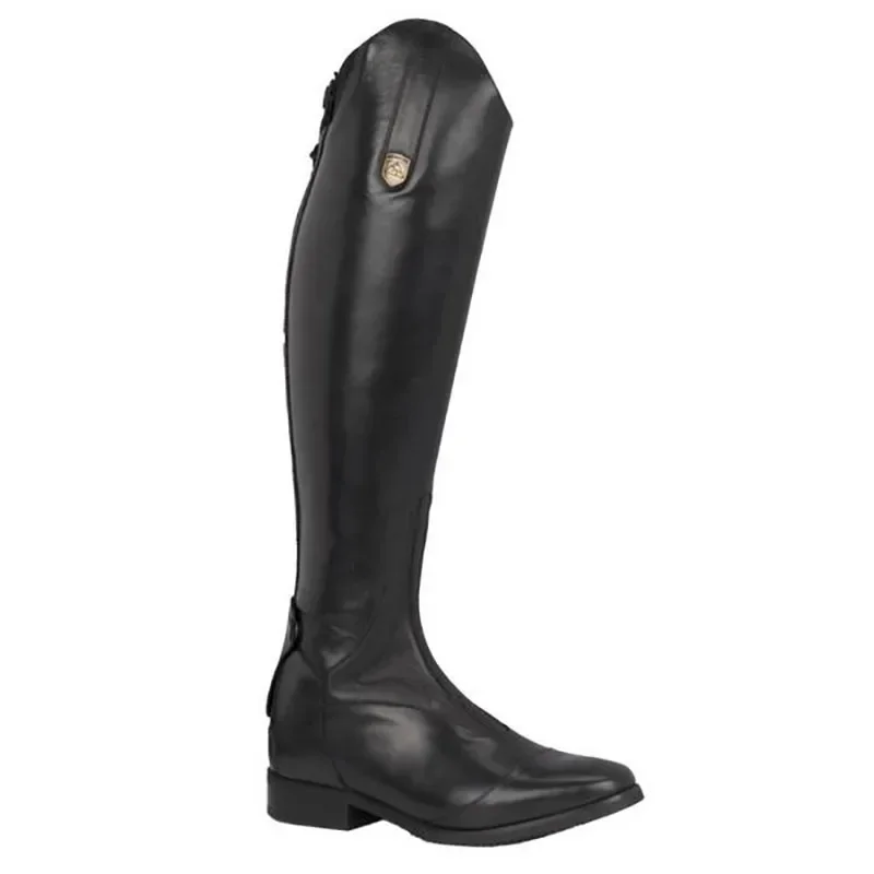 Stivali alti da equitazione Cavallo Ginocchio Scarpe in pelle Equestre Bootcut lungo Pilota ad albero largo Costume medievale per le donne MN51