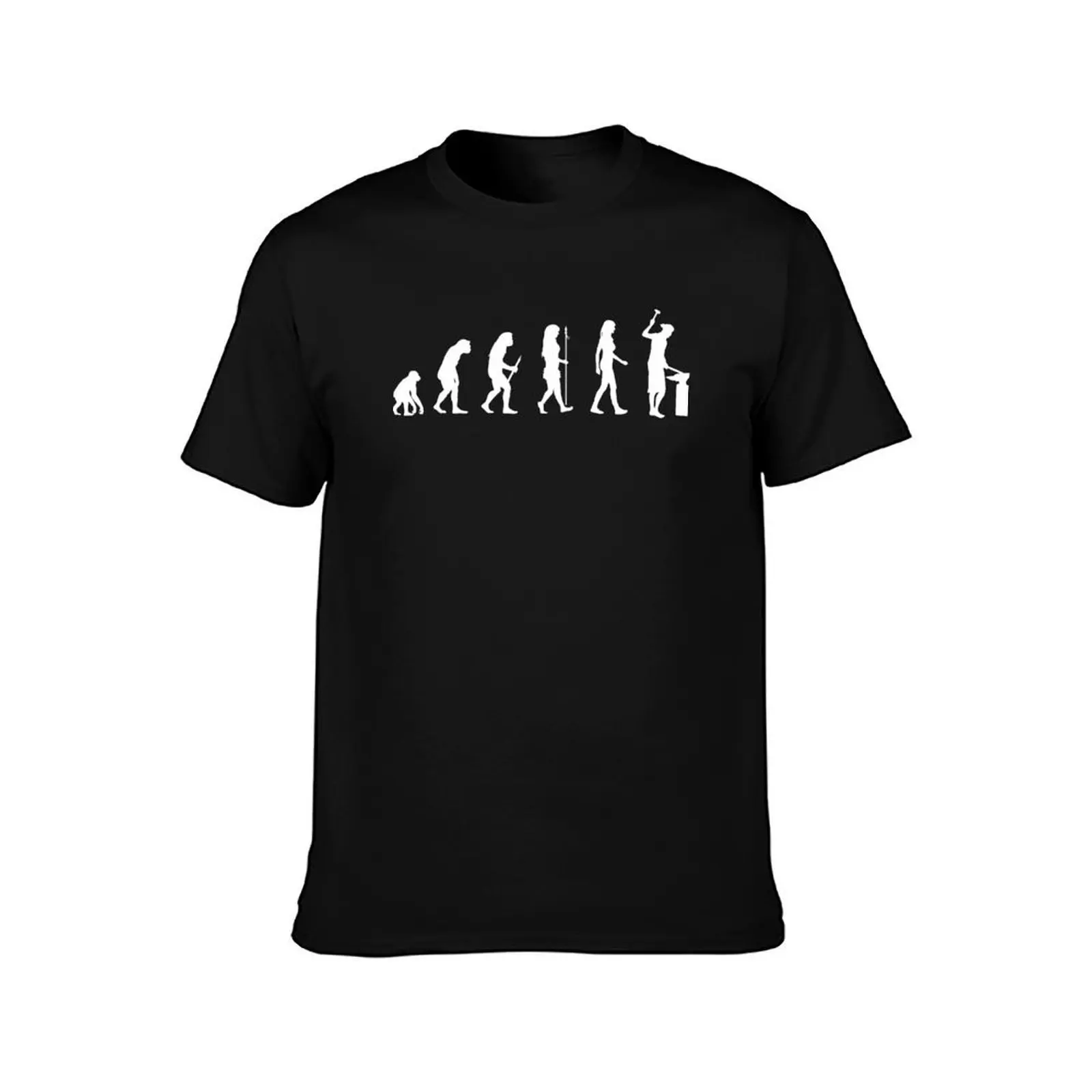 Evolution Woman Blacksmithing Blacksmith Gift T-Shirt Casual Soft Cotton Short Sleeve Tee T-Shirt