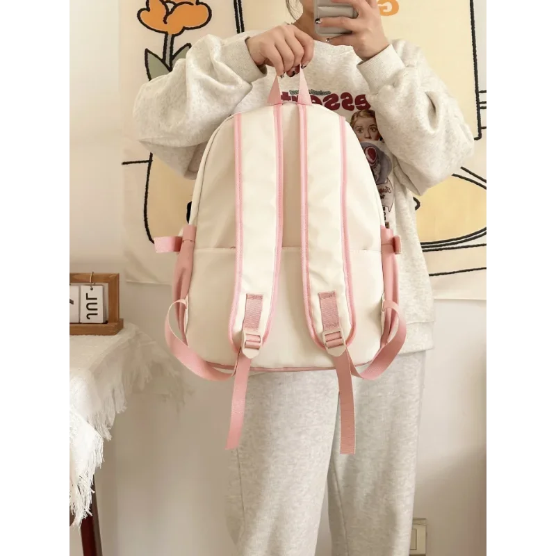 Sanrio New Hello Kitty Student Schoolbag Cute Man and Woman Cartoon Shoulder Pad zaino di grande capacità