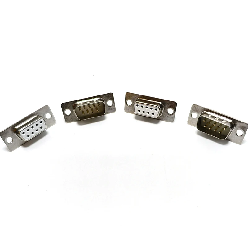 1PCS DB9 D-Sub Connectors Plug jack socket adapter RS232 9 Pin Male Female Mount serial port DP9 Solder