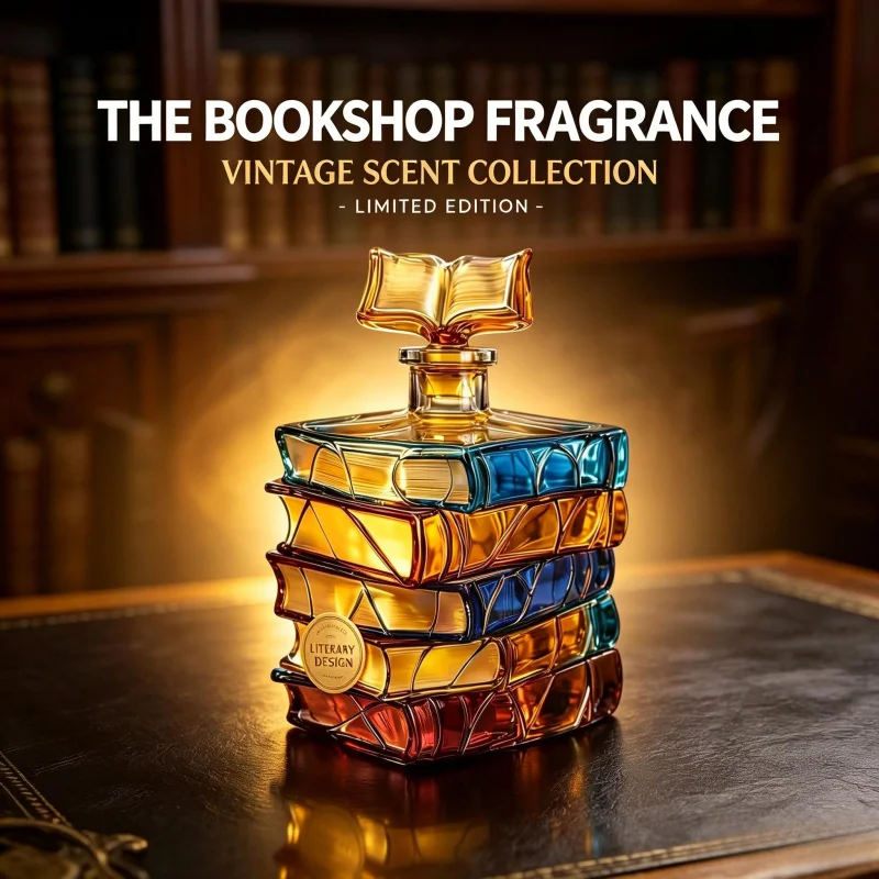 1 Pcs Stacked Book-Shaped Whiskey Bottle Brandy Kettle Aerator Glass Best Whisky Enthusiast Gift Colorful Glasses Wine Decanter