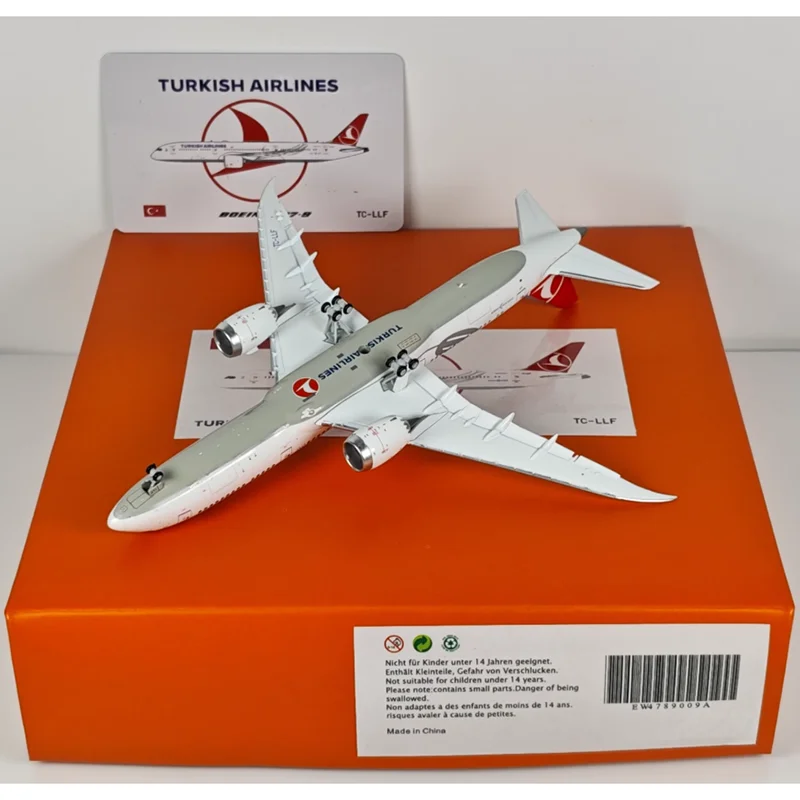 JC أجنحة دييكاست 1/400 مقياس الخطوط الجوية التركية B787-9 TC-LLF سبيكة نموذج طائرة جمع الحلي الزخرفية دمى هدايا #6