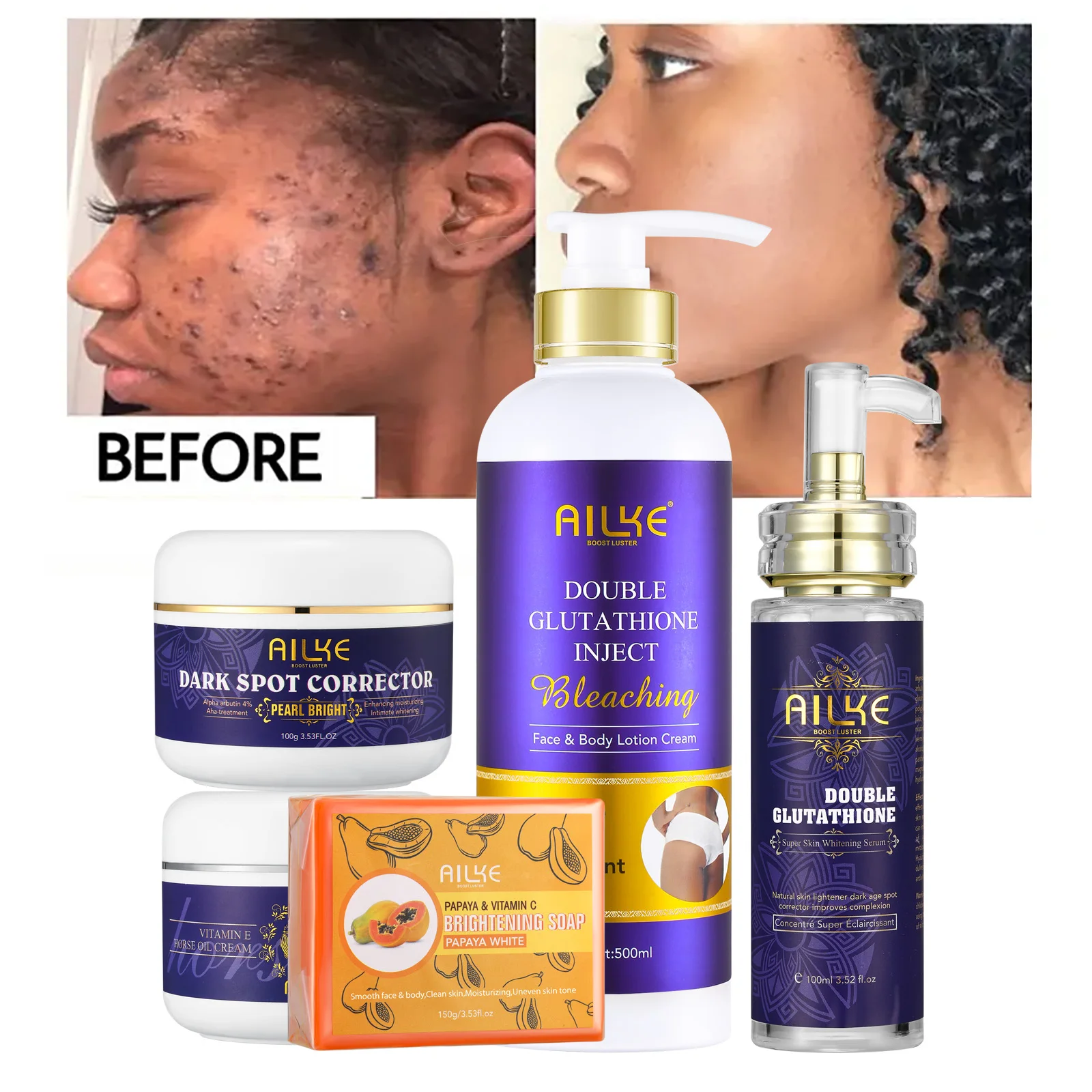 Does Whitening Cream Glutathione Really Work? A Real-World Review of the  AILKE Double-Glutathione Skin Care Set