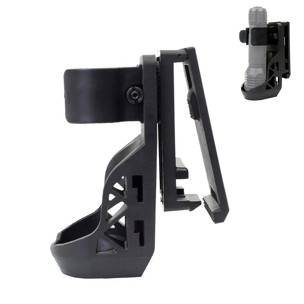 

360° Rotating Flashlight Holder with Lever Side Lock Quick Unplug Flashlight Cover Universal Lightweight Flashlight Case