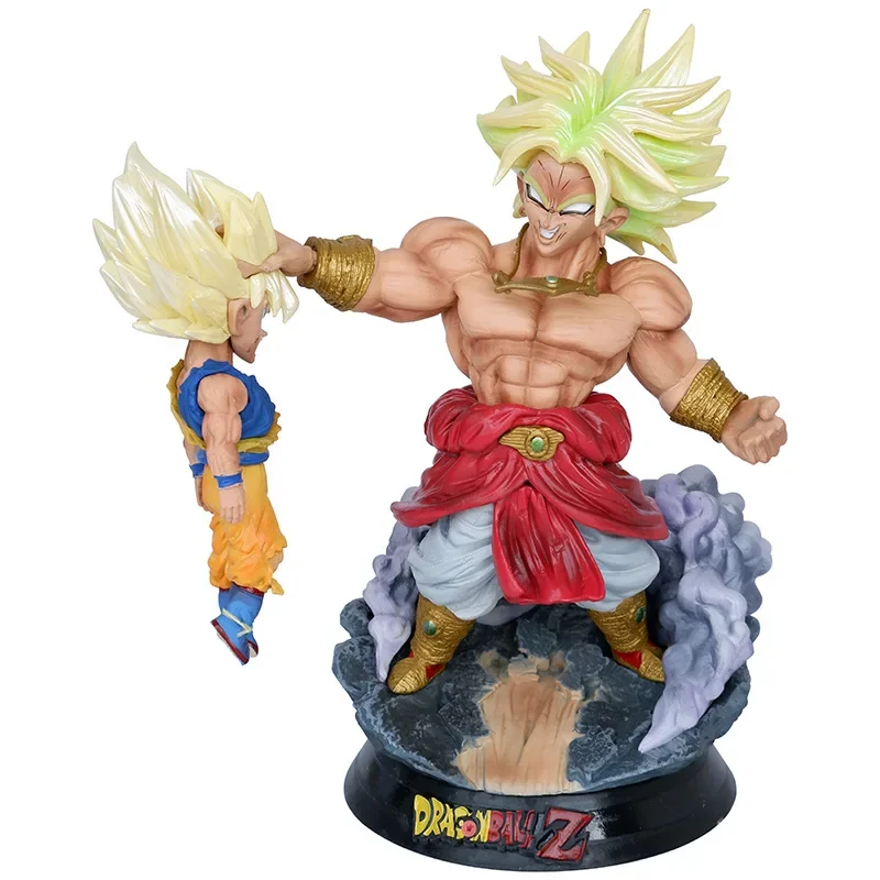 17CM Anime Dragon Ball Full Power Super Broly VS Goku Battle GK Figurine PVC Action Figures Collection Model Toys Birthday Gift