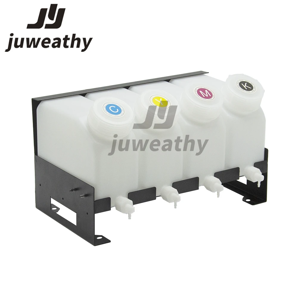 

1 комплект, чернильный резервуар, 1,5 л, система чернил, 4 цвета, сигнализация, CMYK, заправка чернильного резервуара с сигнализацией для УФ-планшетного принтера