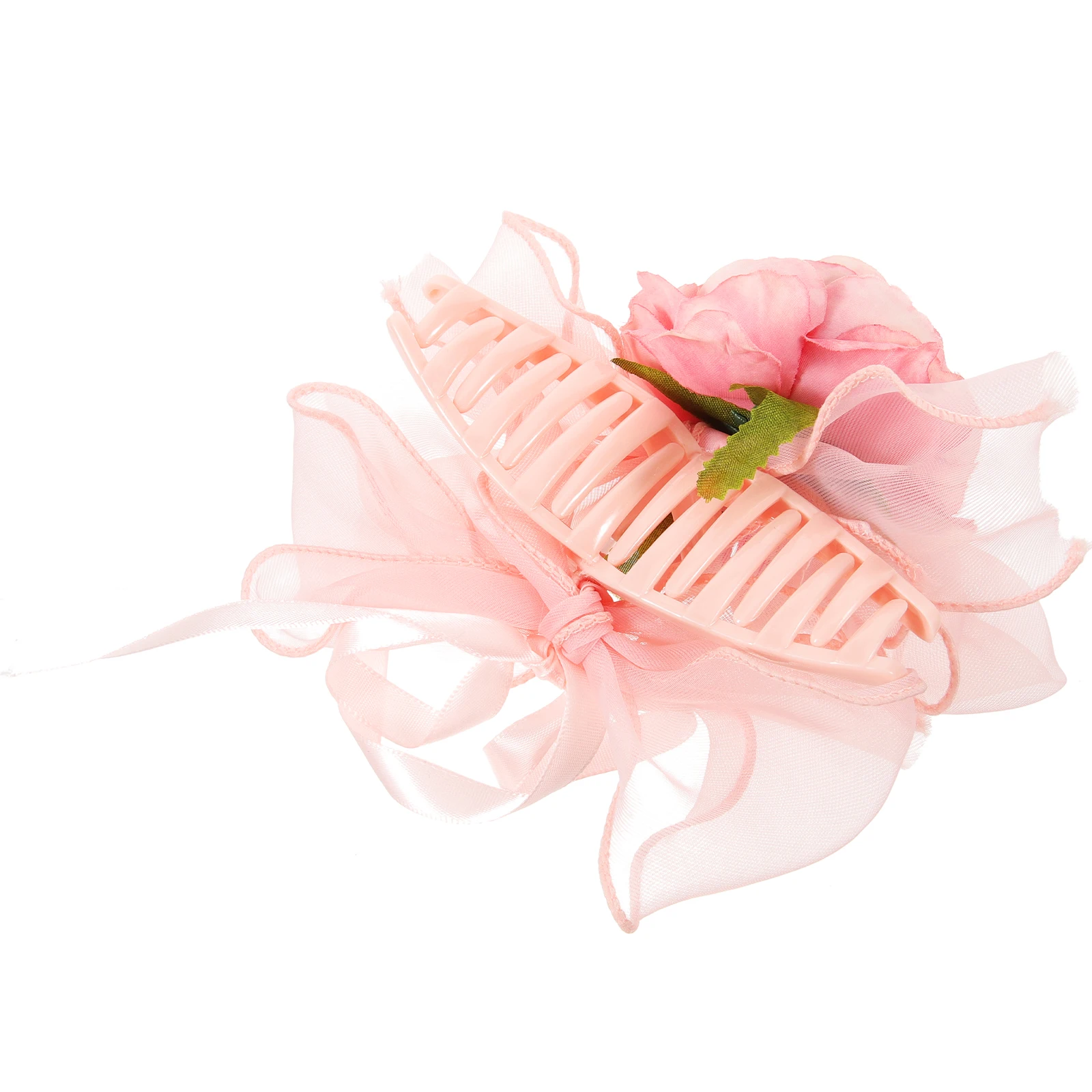 

Ancient Style Shark Clip Hair Clips Pink Rose Flower Claw Durable Plastic Non Fading Easy Use Women Hair Decor Floral