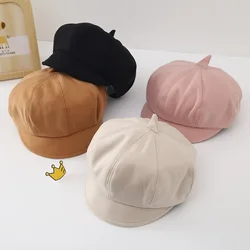 Boina de lana ajustable para niños y niñas, gorro de Newsboy, accesorios para bebés de 2 a 8 años, Otoño e Invierno