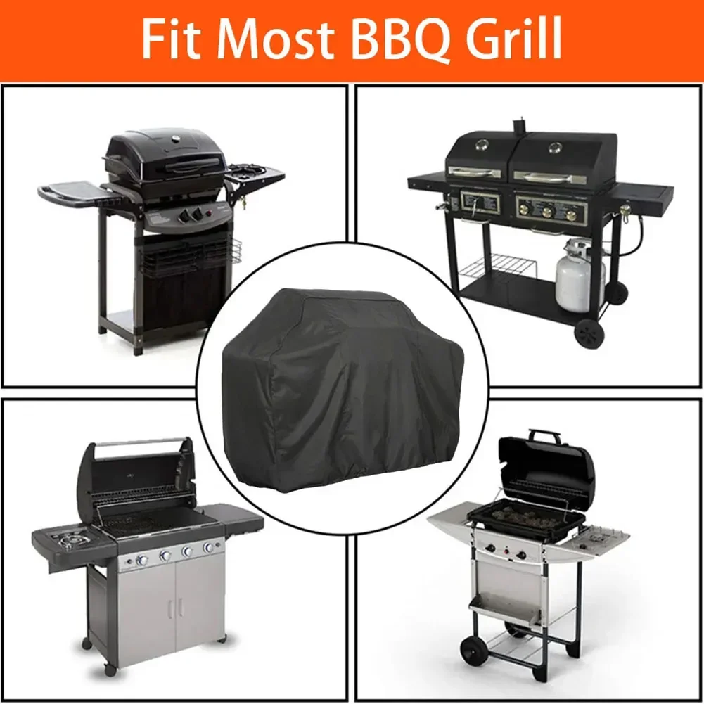 BBQ Grill Barbeque Cover Anti-Dust Waterproof Weber Heavy Duty Charbroil BBQ Cover Outdoor Rain Protective Barbecue Cover