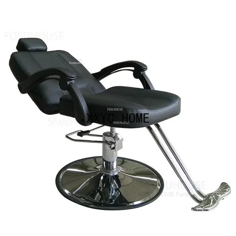 

European Reclining Barber Chairs Simple Salon Furniture Beauty Salon Chair Metal Spa Chair Modern Lift Swivel Hairdressing Chair