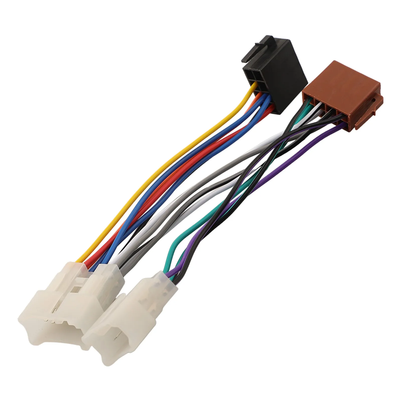 ISO Power Cable Adapter ISO Radio Wiring Adapter Reliable Materials Wear-resistant Anti-corrosion No Deformation