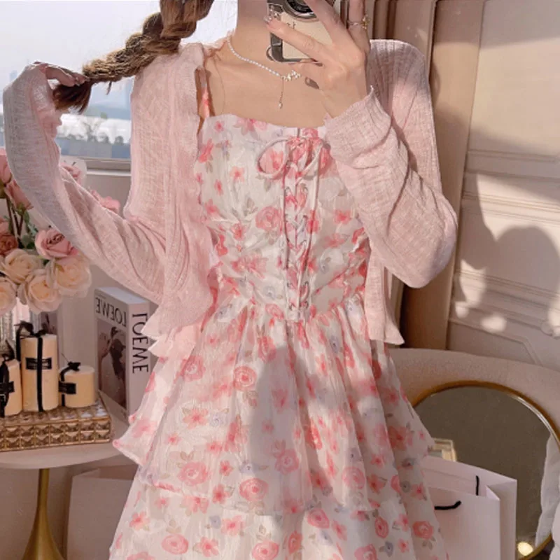 

Knitted Sweater Women Cardigans New White Sunscreen Knitwears Knit Sweater Cardigan Women Tops Long Sleeve Sueter Feminino Q3595