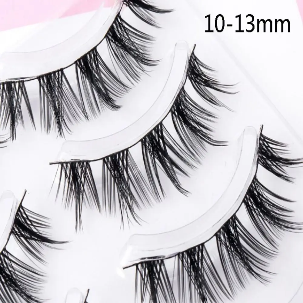 Faux cils naturels 3D avec tige transparente, sourire naturel, contaminants fins, longs cils Py, outils de maquillage pour les yeux, faux cils moelleux pour femmes