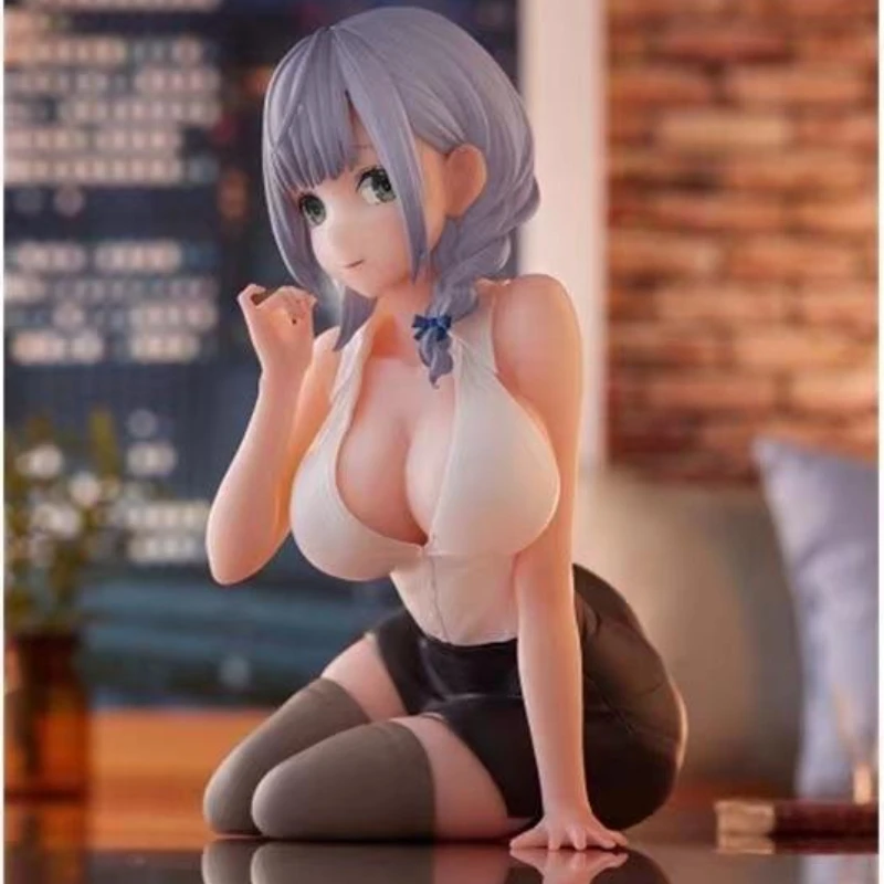 Sexy Toy Anime Decoration Original Painting Beautiful Girl Hololive Virtual Anchor Silver Noelle Leisure Time Figure Toys Model