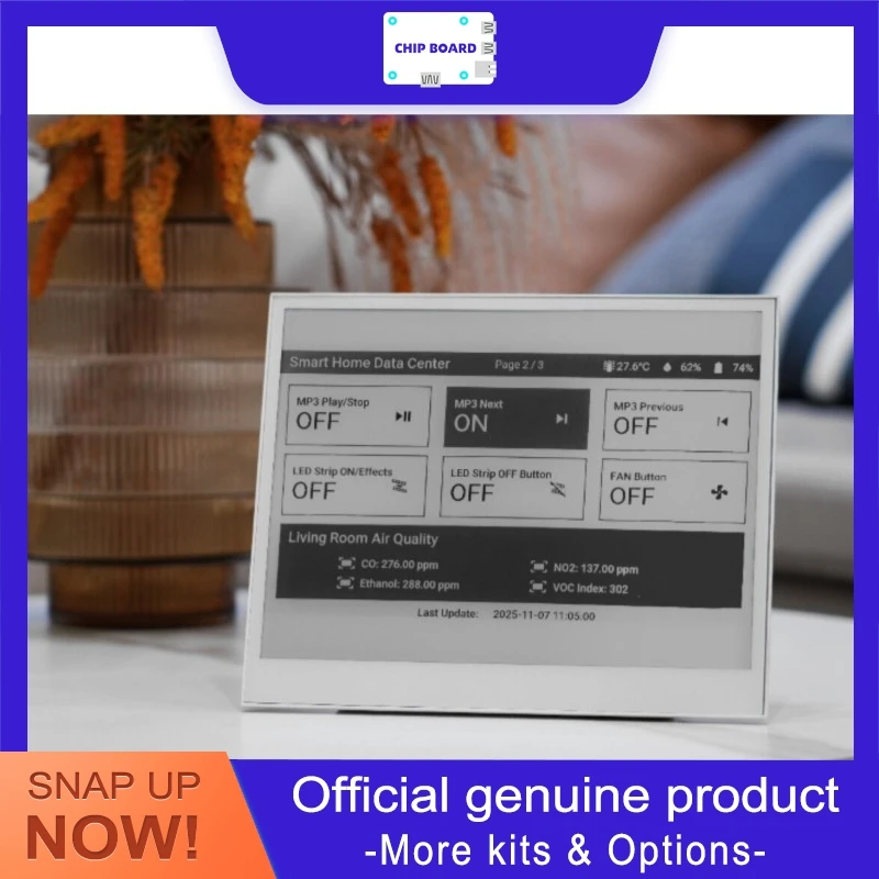 

Seeedstudio reTerminal E1003 10,3-дюймовый сенсорный экран ePaper, ESP32-S3, 1404×1872 пикселей, 16-уровневый дисплей с градацией серого цвета