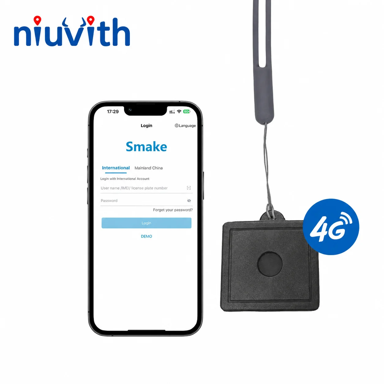 Niuvith 4G Mini GPS Tracker Real-Time Locator SOS Alarm for Kids Elderly Pets Vehicles Free APP SIM Card Included view 6