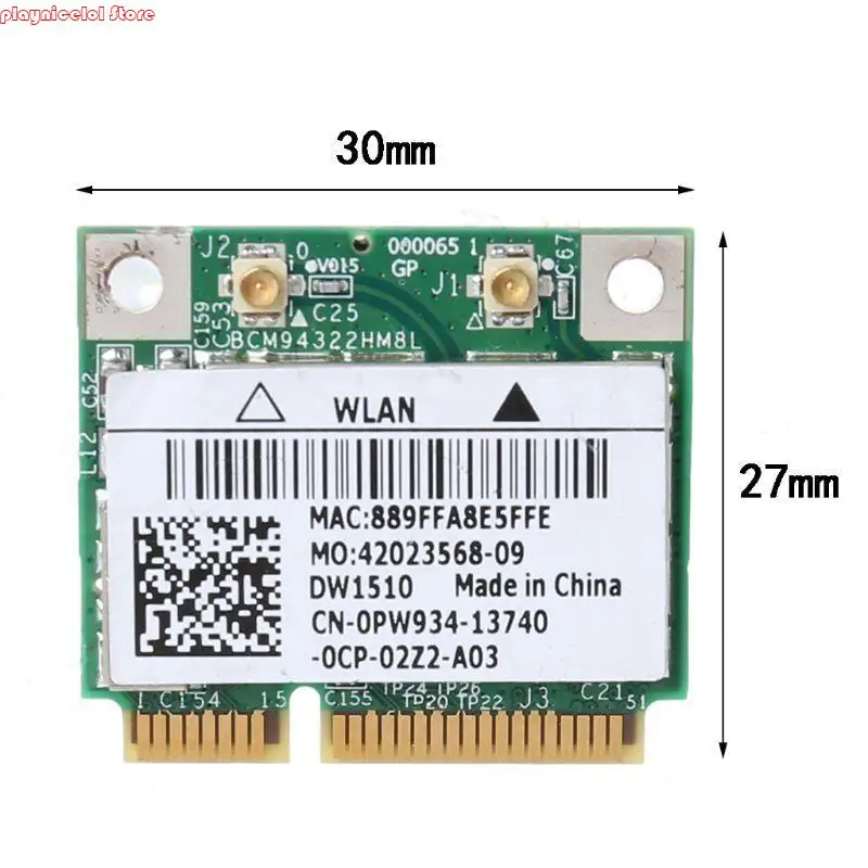 E8BA Mini PCI-E BCM94322HM8L DW1510 Dual Band 300m Wireless Card für E4200 E5500