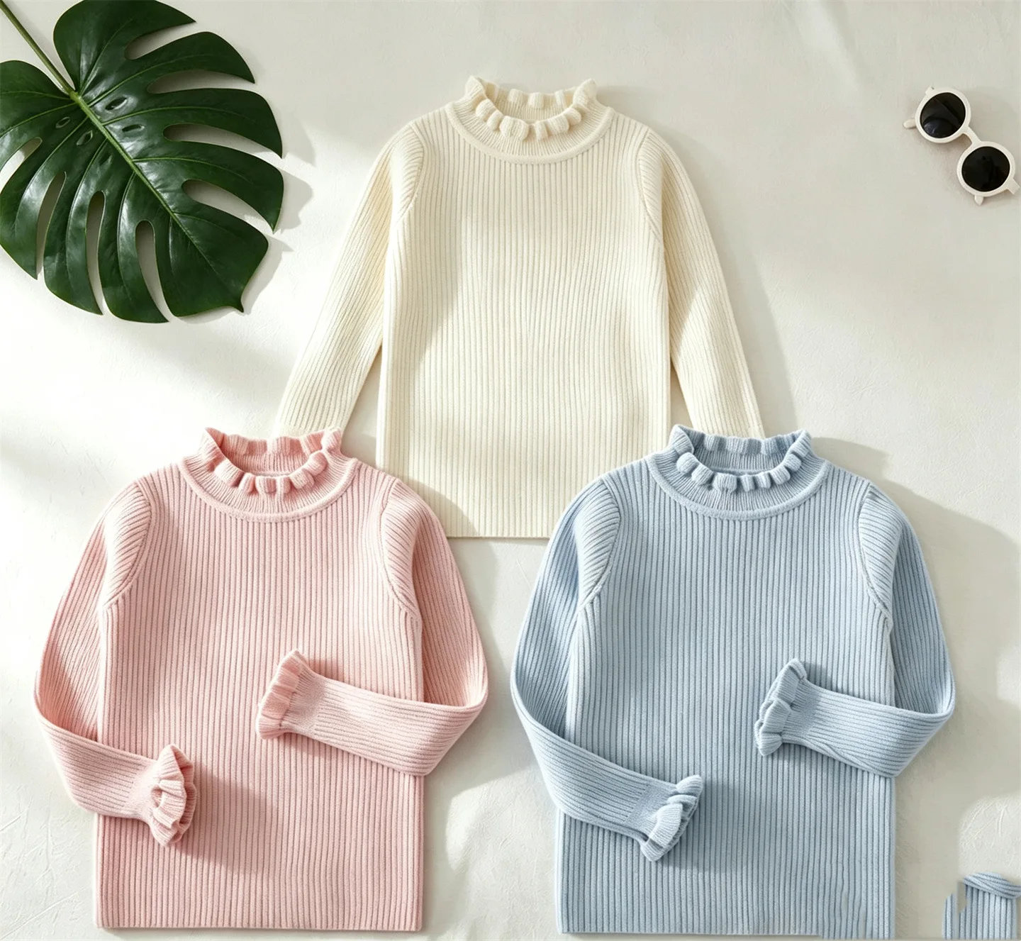 Girls Sweaters Autumn Winter Children's Woolen Jersey Tops Pullover Sweater Kids Knitted Clothes Outerwear Teenagers Underwear
