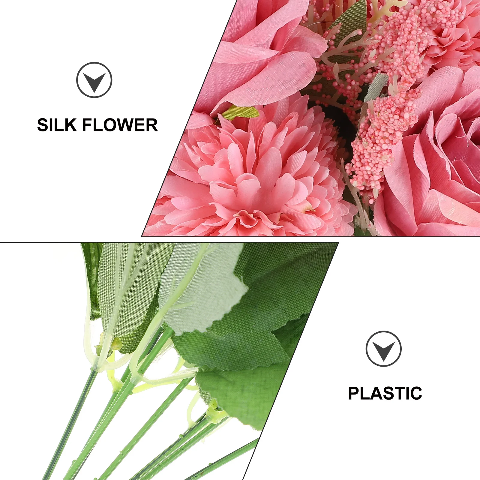 

1 Bundle Simulation Flower Bouquet Fake Decorative Home Party Adornment Lightweight Portable Long-Lasting Indoor
