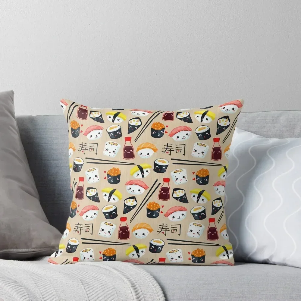 

Kawaii Sushi Throw Pillow luxury covers Decorative Cover For Living Room Sofa Cushions Covers pillow