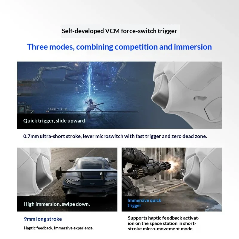 Flydigi Apex 6 Pro Elite Game Controller, X-Haptics Quad VCM Tactile Feedback Adjustable Trigger Alloy TMR Joystick Tri-Mode