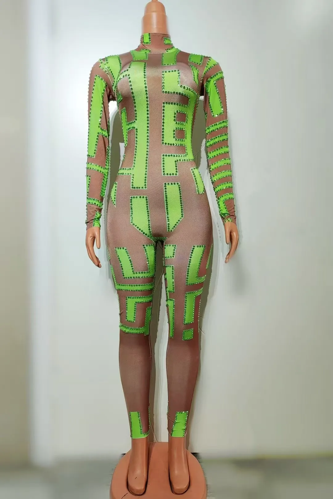 

ightweight Personalized Tight Fitting Sexy With FulDiamond Body Long Pants Party Dance Bar NightclukPerformance Costumes A893