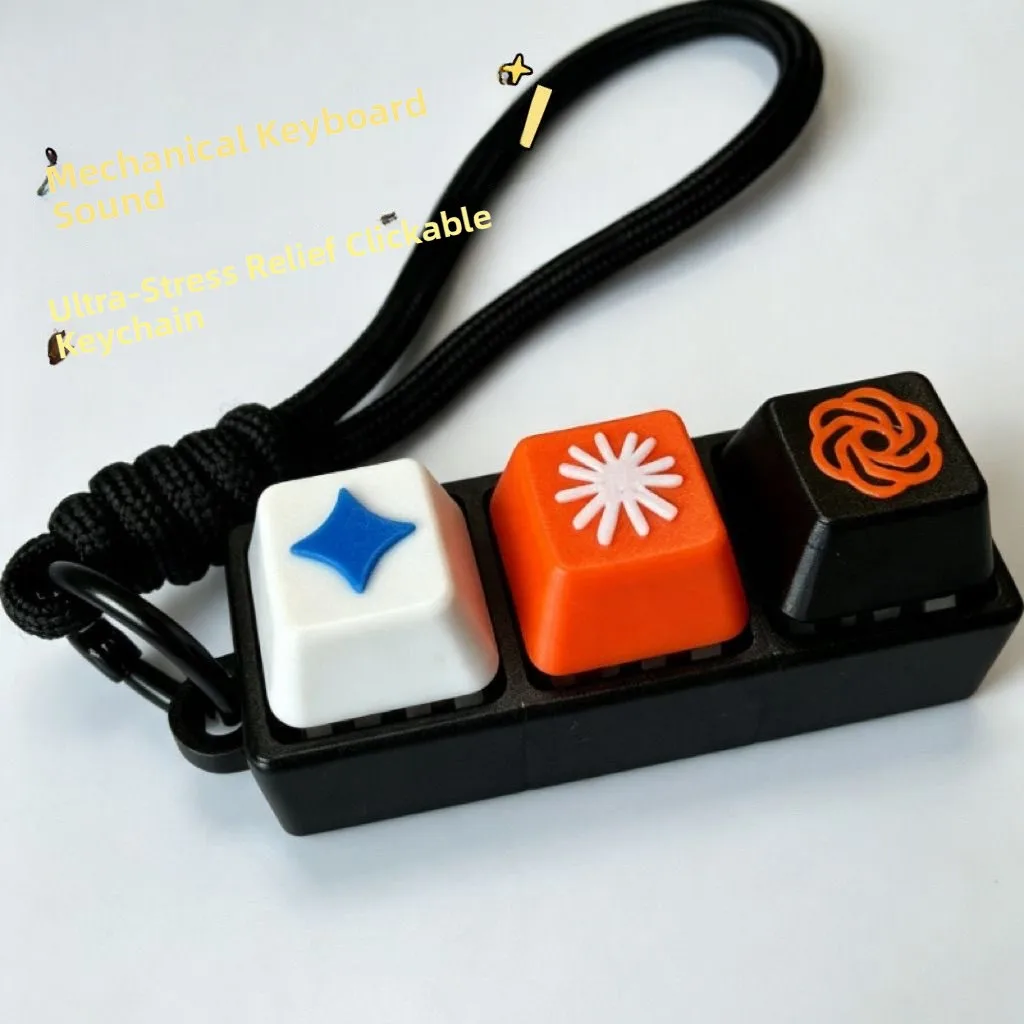 Creative Claude Keychain Stress Relief Clicker Toy Backpack Pendant Gift Lightweight Plastic Material Cultural Creative Keychain