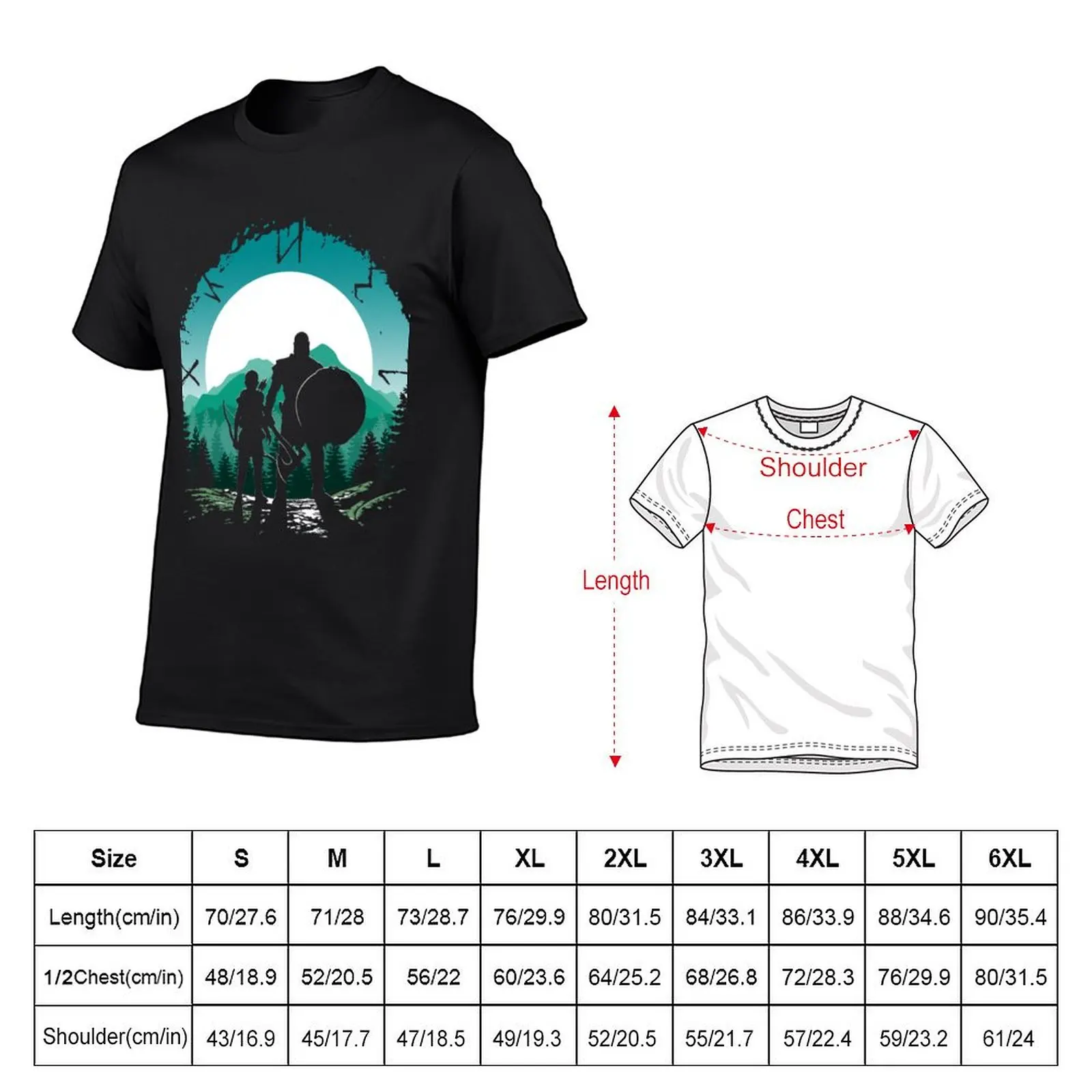 Kratos and son T-shirt blacks graphics new edition workout shirts for men