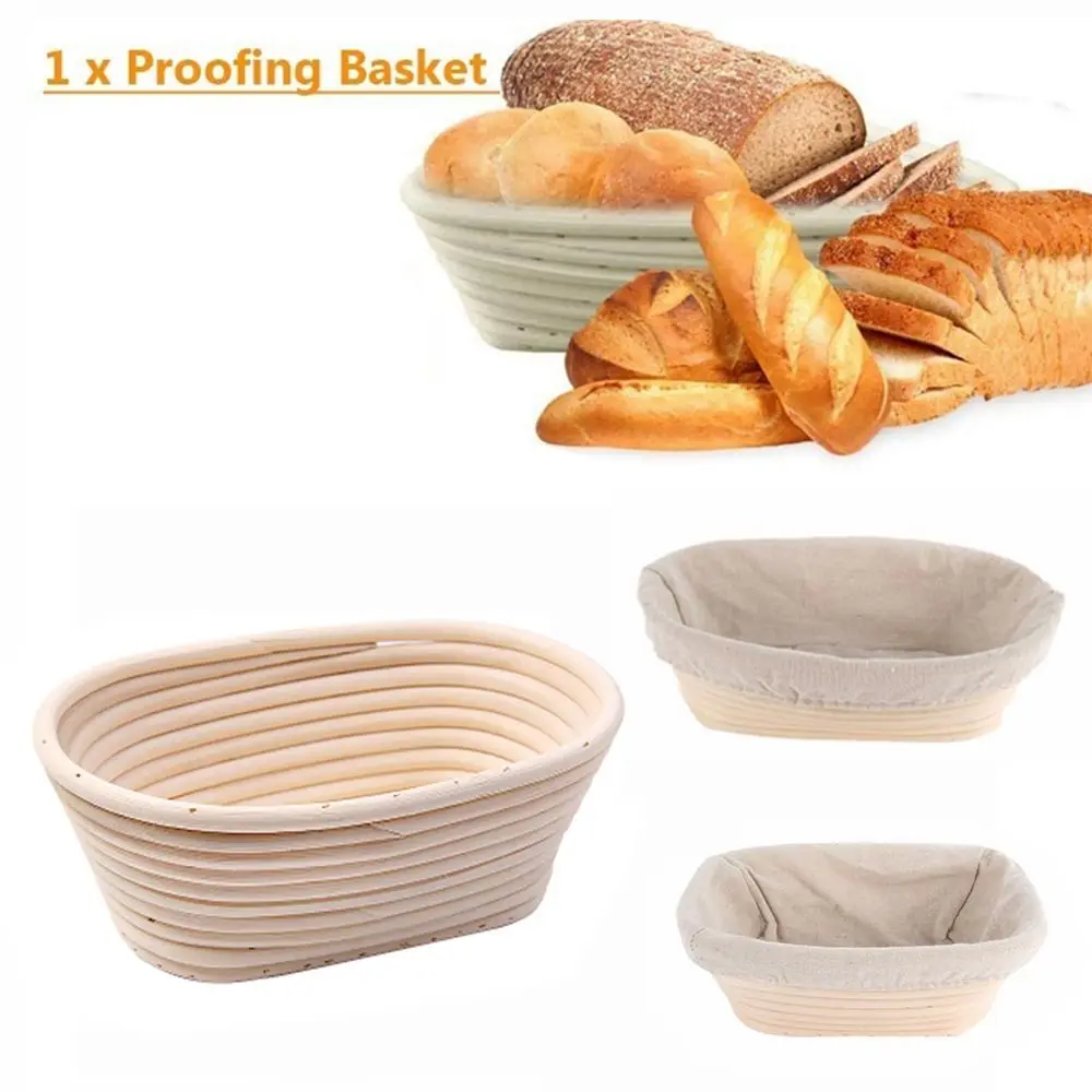 

Natural Baking Supplies Mass Proofing Handmade Banneton Brotform Liner Baskets Dough Rising Wicker Rattan Basket
