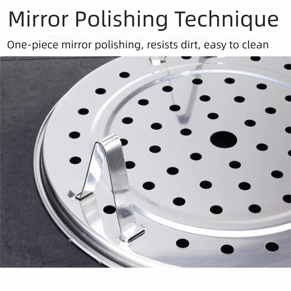 

5Pcs Multi Size Stainless Steel Steaming Rack Stackable Thickened Steamer Basket Set Heat-resistant Multifunctional