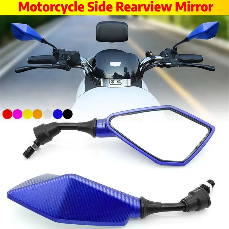 Specchietti moto Blu M10 ABS Specchi retrovisori moto Scooter E-Bike ATV Dirt Bike Specchietti retrovisori Specchio laterale HD
