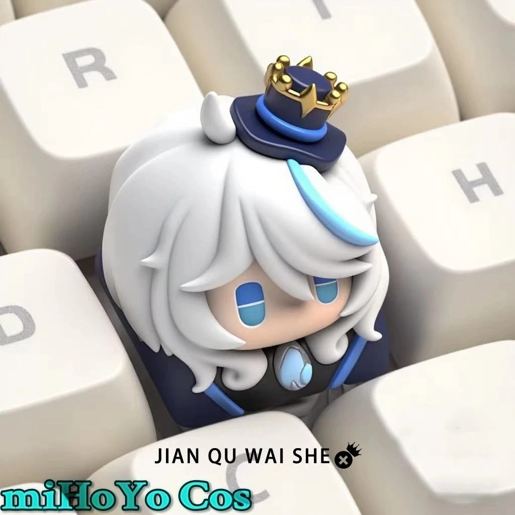 

Игра Genshin Impact Furina ZhongLi Косплей 3D Стерео колпачки для клавиш Аниме Мультфильм Кинич Mu Bravo Keyboard Аксессуары Подарки на Хэллоуин