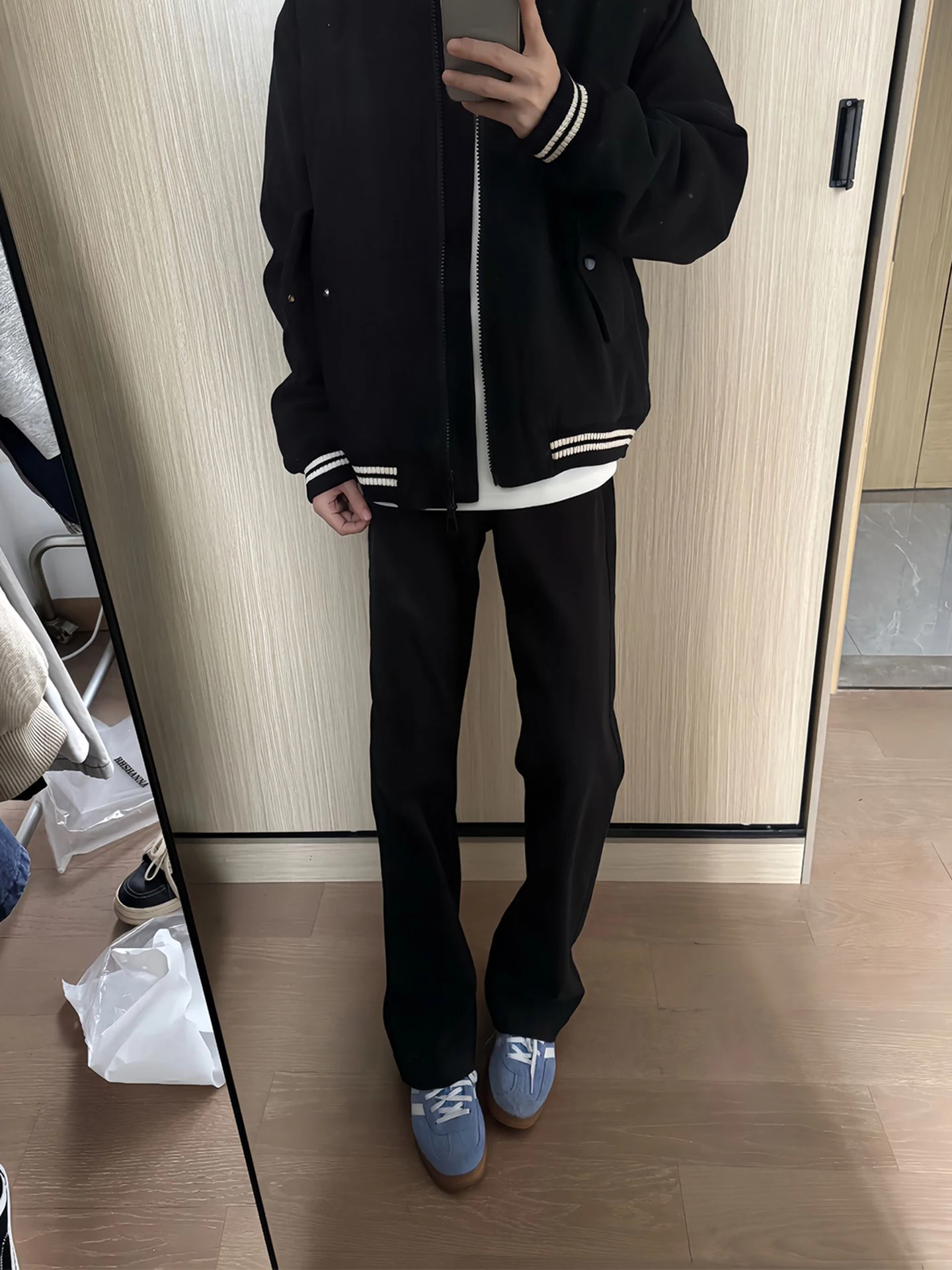 

Cleanfit Bla Bell Bot Men's Jeans American High Street Elastic Slim Fit Narrow Version Knife Pants Straight Tube