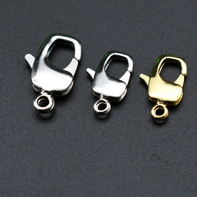 High Quality Anti Rust Silver Gold Plated Rectangle Lobster Clasp for DIY Jewelry Making Suppliers