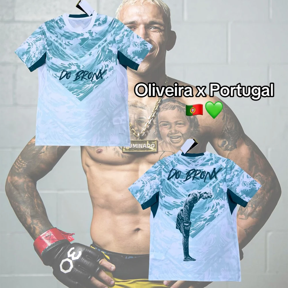 

Новая летняя футболка 2026 года для ММА, специальная серия Чарльза Оливейры, унисекс, оверсайз, дышащая, быстросохнущая спортивная футболка