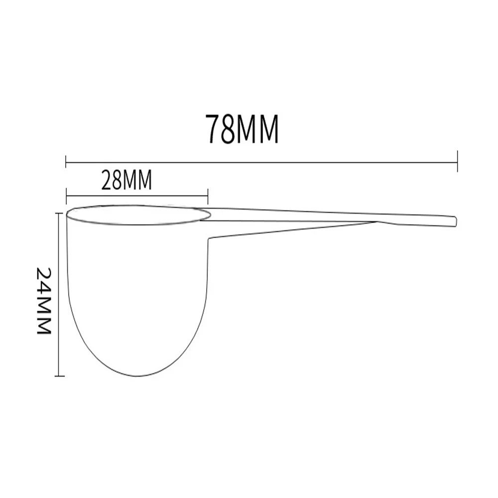 White Powder 10ml Round Bottom Measuring Spoon Plastic Spoon For Cooking Baking Home - Detail 1