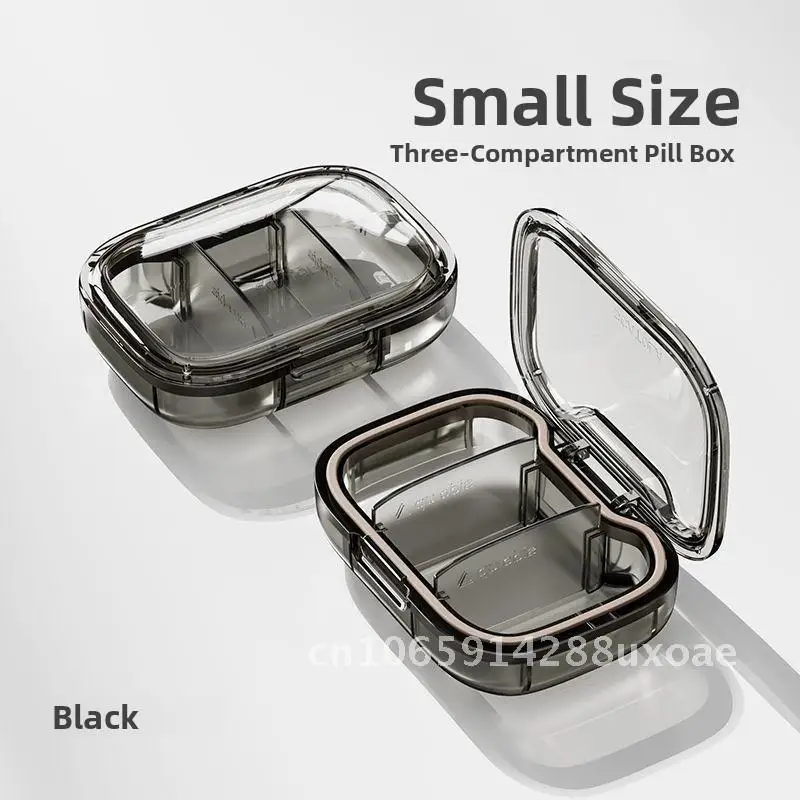 

Mini Portable Medicine Box - Three Meals a Day Pill Sub-Box Car-Mounted Japanese Style Storage Organizer in Blue Orange Gray