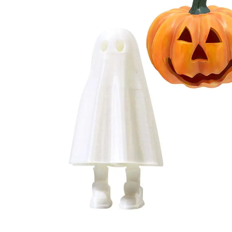 3D-Printed Ghost With Legs Standing Ghost Halloween Decorations With Legs Home Display Collectible Figurine For Tabletop Garden