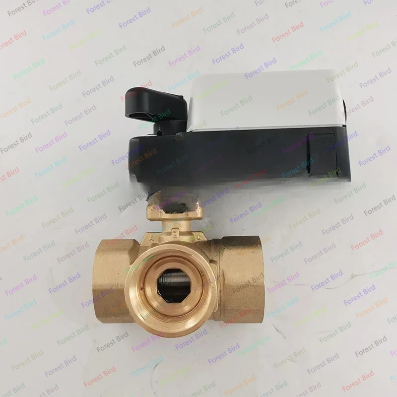 PN20 Bar 220V AC 0-10V Control 3 Way Brass Motorized Control Ball Valve G11/2