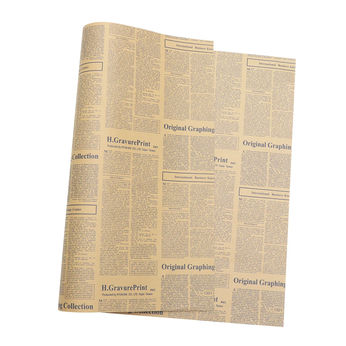 Vintage Wrapping Paper For Flowers Gift Kraft Packaging Newspaper Design Retro Craft Sheets Diy Scrapbooking Birthday