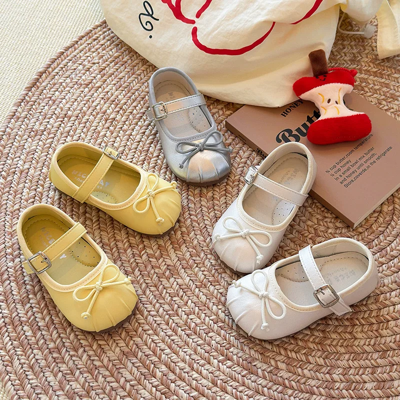 

Children Leather Shoes for Girls 2025 Autumn New Fashion Korean Style Soft Bottom Anti-slippery Versatile Princess Dress Shoes