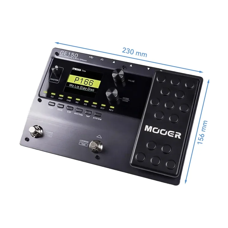 Mooer GE150 Guitar Accessories Multi-effects Amp OTG Looper 151 Effects Tap Tempo Guitar Pedal