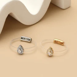 2024 New Women's Ring Classic Fashion Water Drop shaped Transparent Thread Invisible Ring Party Festival Women's Jewelry
