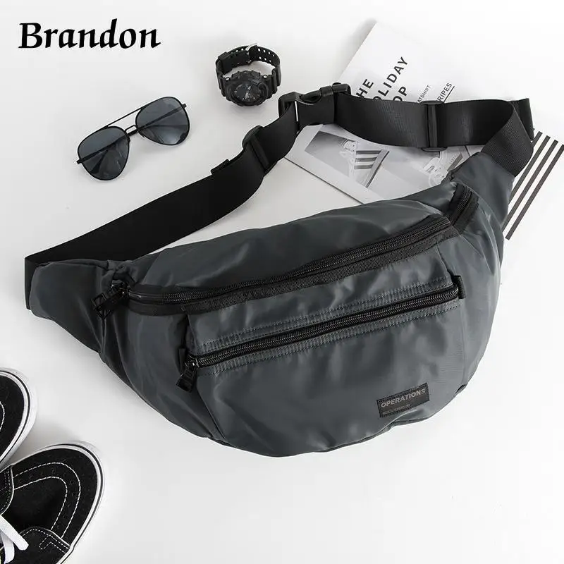 

Fashion Men's Crossbody Bag Large Capacity Sports Chest Bag Personality Street Riding Bag Outdoor Waterproof Diagonal Backpack