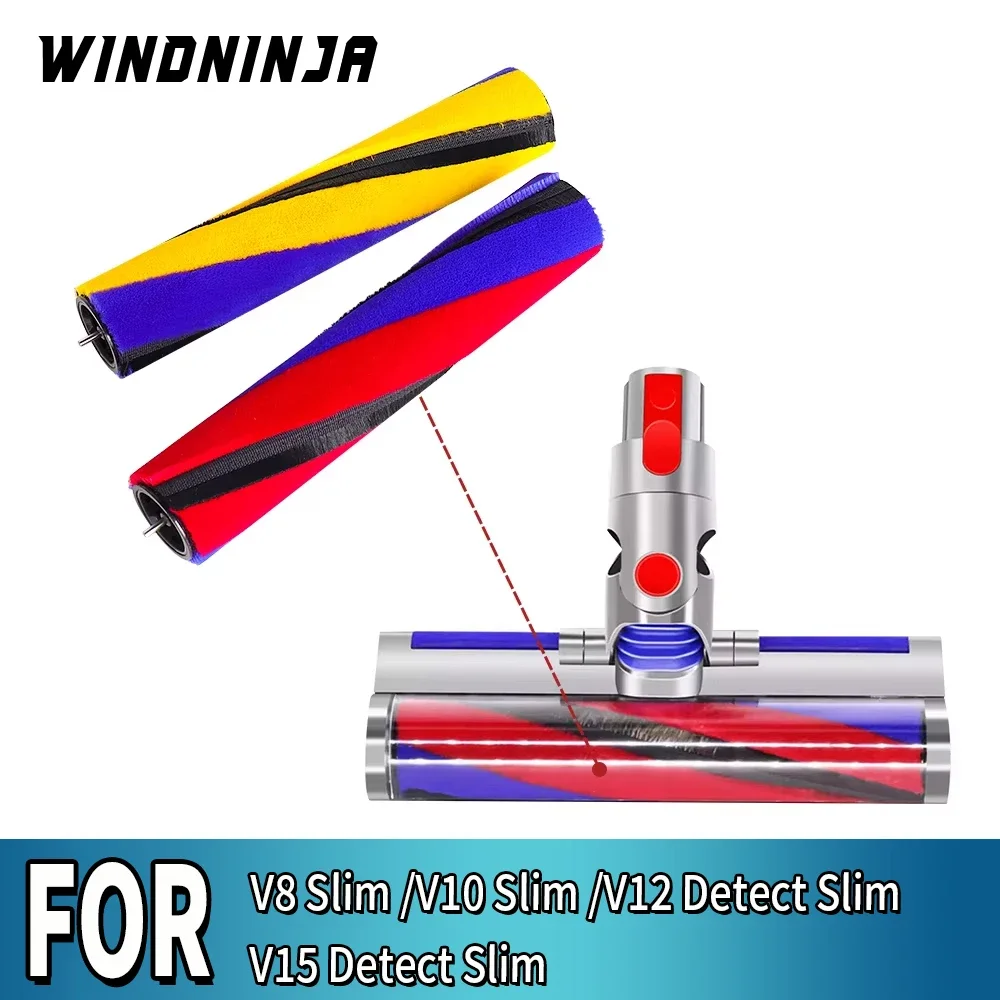 For Dyson V8 Slim/V10 Slim/V12 Detect Slim/V15 Detect Slim Vacuum Cleaner Soft Roller Brush Parts Rolling Brush Replacement